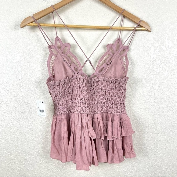 Free People Adella Mauve Lace Trim Camisole Size Small Women - Picture 6 of 13
